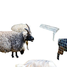 Adjustable Distance Livestock Feeder Metal Iron Hay Feeder for Goats Sheep Horses