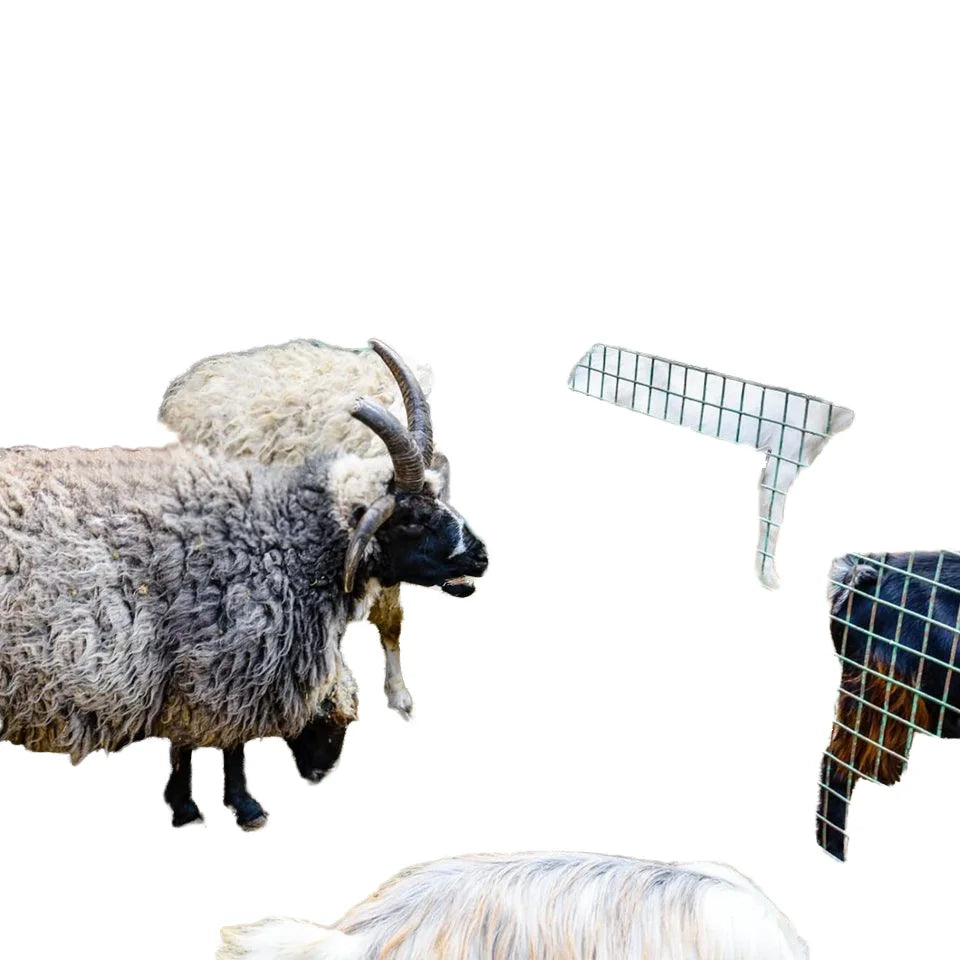 Adjustable Distance Livestock Feeder Metal Iron Hay Feeder for Goats Sheep Horses