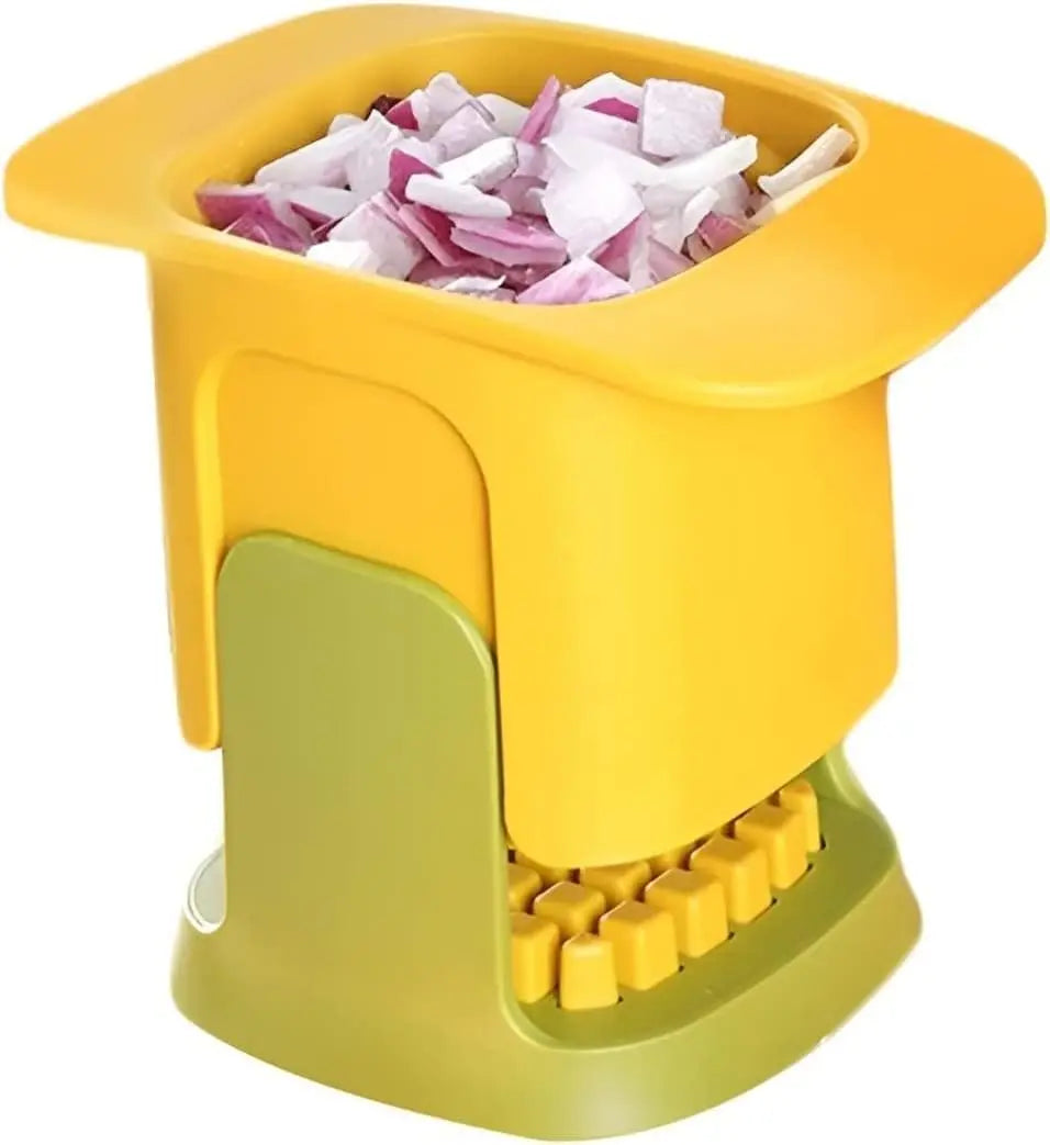 Hand Operated 2 in 1 Manual Dicing & Slitting French Fries Vegetable Dicer Food Slicer Veggie Onion Chopper