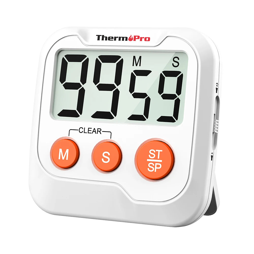 ThermoPro TM03 Digital Timer for Kids & Teachers Kitchen Timers for Cooking With 2-Level Alarm Volume