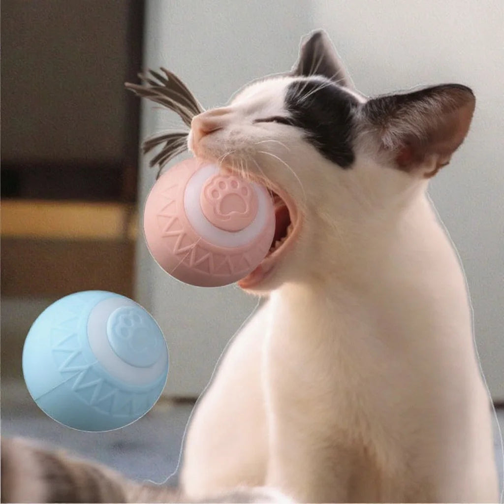 Modern Smart Electric Vibrating Ball Toy for Cats Automatic Interactive Gravity Rolling Ball Silicone Charging Pet Playing