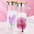 Wholesale Custom Logo Color Change Glass Hot Water Carafe Jug with Handle BPA Free Eco-Friendly Heat-Resistant