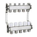Factory Wholesale 2-12 Ways Pex 304 Stainless Steel Brass Manifold for Hvav Underfloor Heating Radiant Ss Manifold