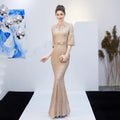 16222# Toasted Bride Long Fishtail Gas Field High-end Wedding Evening Dress Woman