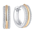 Hot Sale 925 Sterling Silver Geometric Earrings Micro-Inlaid White Zircon Hoop Earrings Women Jewelry