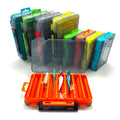 Large Double-Sided Multi-Color PVC Tackle Box Waterproof Multifunctional Storage for Lure Fishing for Lake and River