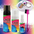 Private Label Lace Frontal Wig Cleaner Remove Oil Dirt Residue Wig Glue Lace Foam Cleanser Glue Remover Kit With Brush