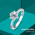 925 Sterling Silver Gra Certified  Snow Flake 1ct Carat  Gemstone Diamond Moissanite Rings Women Engagement Fine Jewelry