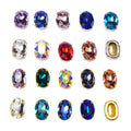 10*14mm Oval K9 Crystal with Gold and Silver Claw Setting Sew on Rhinestone for Clothing Shoes Bags