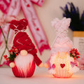 Wholesale  2024  Valentine's Day Couple Sequins Love Plush Hat Red Doll With Lamp  Forest Doll Decorative Gift