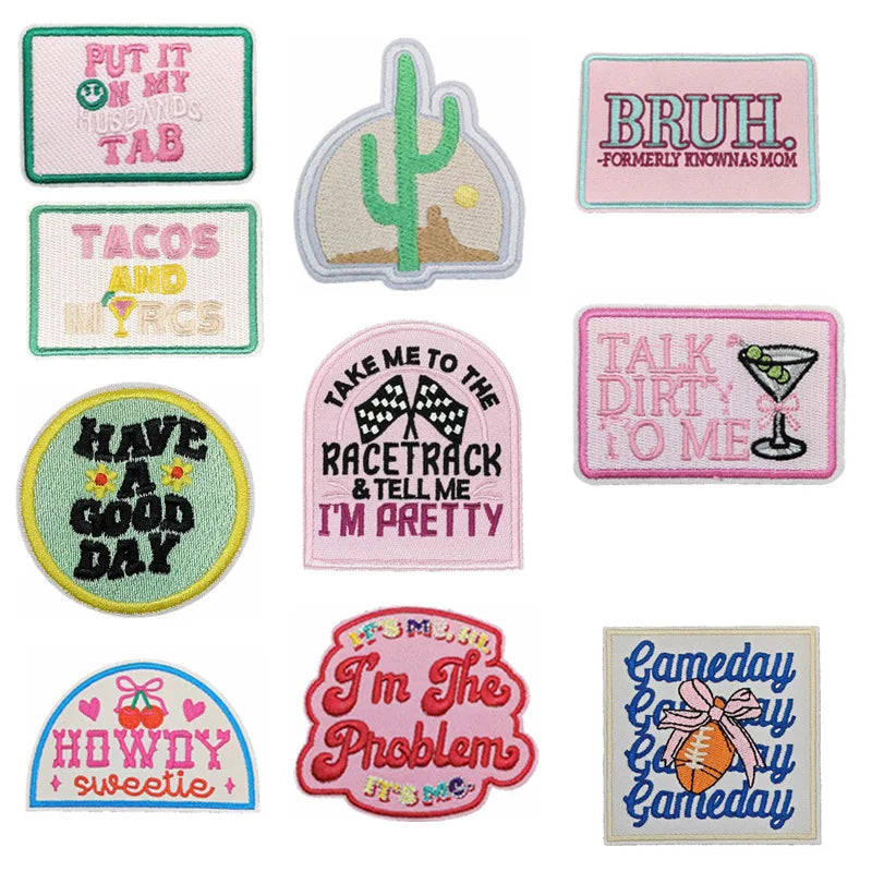 Iron on Embroidery Howdy Gameday Put in on My Husbands Tab  Patch for Outdoor Overcoat Hat Decoration