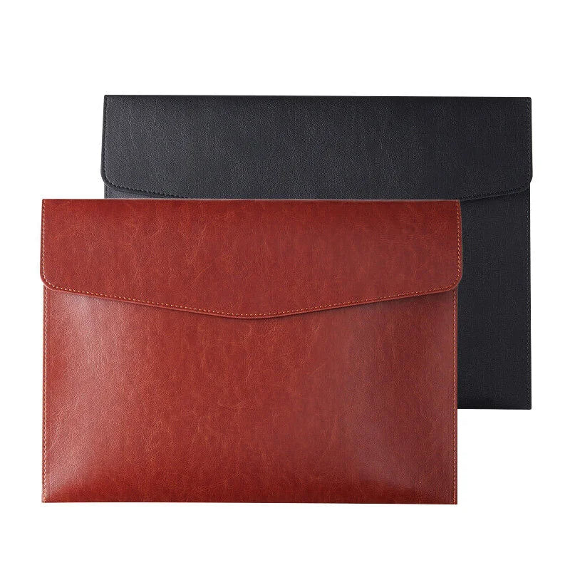 PU Leather A4 File Folder Pocket Document Holder Waterproof Envelope Pouch Bag
