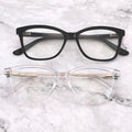 YC Ready Stock Transparent Cute Eyewear clear Eye Glasses CE Certification Womens Mens Acetate Glasses Frames