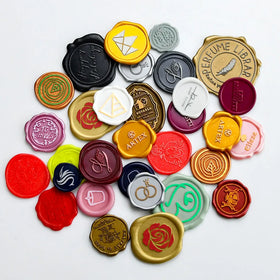 Wedding Invitation Card Wine Bottle Envelope Wax Seal Stickers With Customized Logo