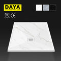 Wholesale Artificial Stone Shower Trays Black Marquina Shower Bases for Hotel Bathroom Project
