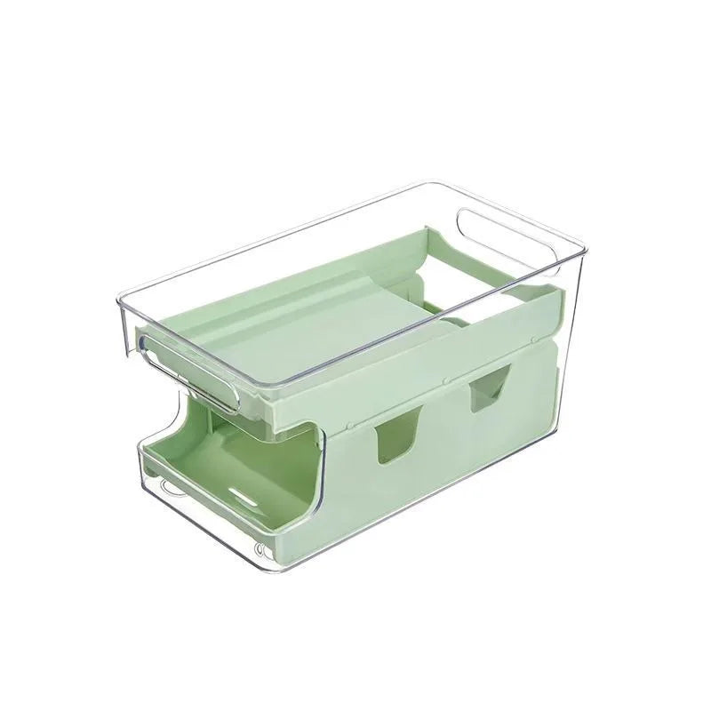 Dual Layer Automatic Filling Egg Storage Box Kitchen Food Grade Thick Rolling Duck Preservation Slide Type Plastic Storage Bin