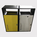 Outdoor Metal Trash Receptacle Garbage Can Outside Garden Street Recycle Waste Bin Patio Commercial Steel Dustbin with Ashtray