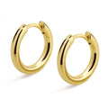 KRKC Hip Hop Fashion Jewelry 15mm Large Chunky Real 14k White Gold Wholesale Earrings 925 Sterling Silver Mens Big Hoop Earrings