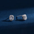 Wholesale Earrings Jewelry Rhodium Plated Cubic Zirconia Octagon Stud Earring 925 Sterling Silver Fine Jewelry Earrings MegaBDM