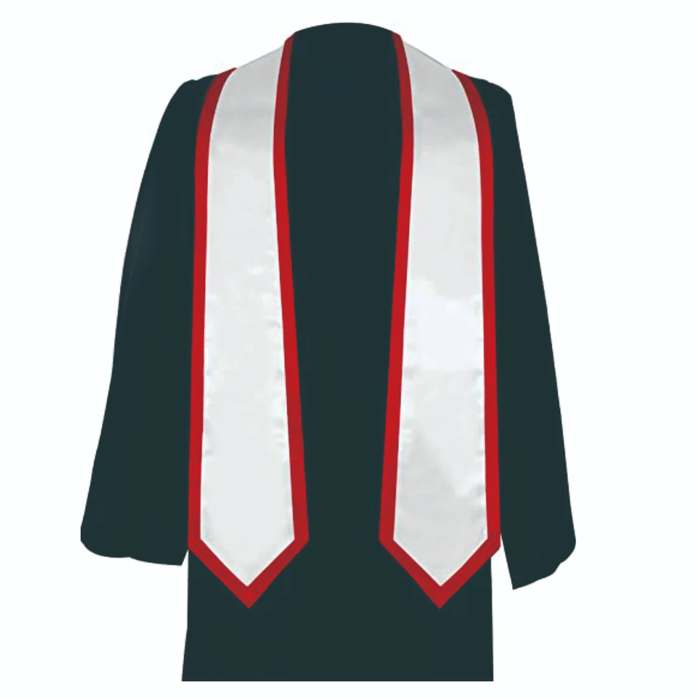 Adult Plain 60\" Graduation Stole with Printed Logo Girls Seasonal Graduation Sash