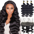 Sample Wholesale Remy Peruvian Virgin Hair Bundles with Closure Cuticles Aligned Body Wave Machine Double Weft All Colors MegaBDM