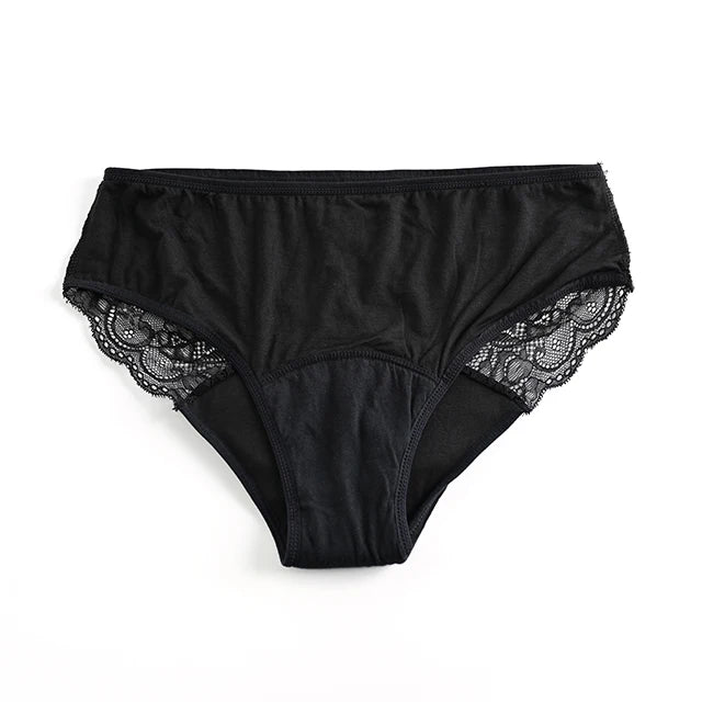 Flower Mesh Sexy Transparent Sexy Lace Patterns Leakproof Panties Period Panties Menstrual Underwear Bamboo Fiber Material