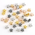 6x3mm 8x3mm Star Shape Copper Spacer Beads (Gold White K Mixed Colors) 1.6mm/2mm Holes Jewelry Making Bracelet Accessories