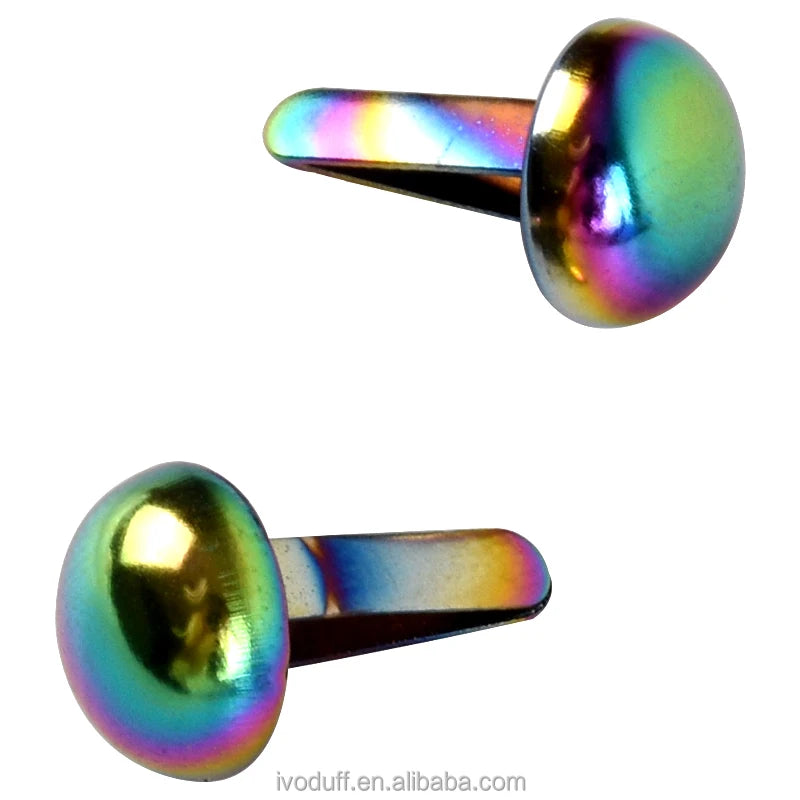 Ivoduff Rainbow Color Bag Feet Accessories for 10mm/12mm/15mm Purse Feet for Decoration