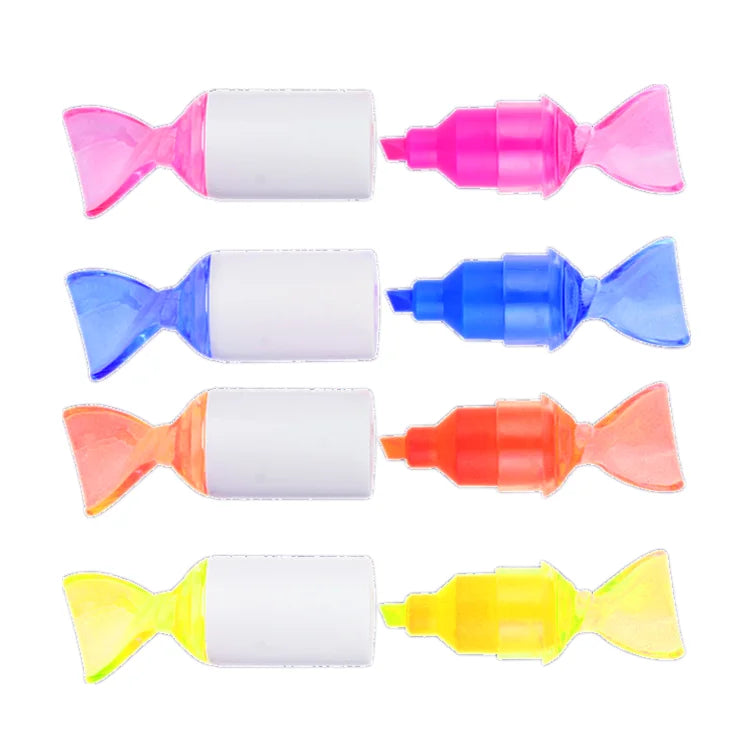 Mini Colored Marker Pens Sweet Highlighter Pens Custom Packing Promotional Scented Highlighter Cute Candy Shaped Highlighters