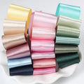 South Korea Imported Double-Sided Satin Ribbons for DIY Material Bouquet Clothing Accessories Packaging Hair