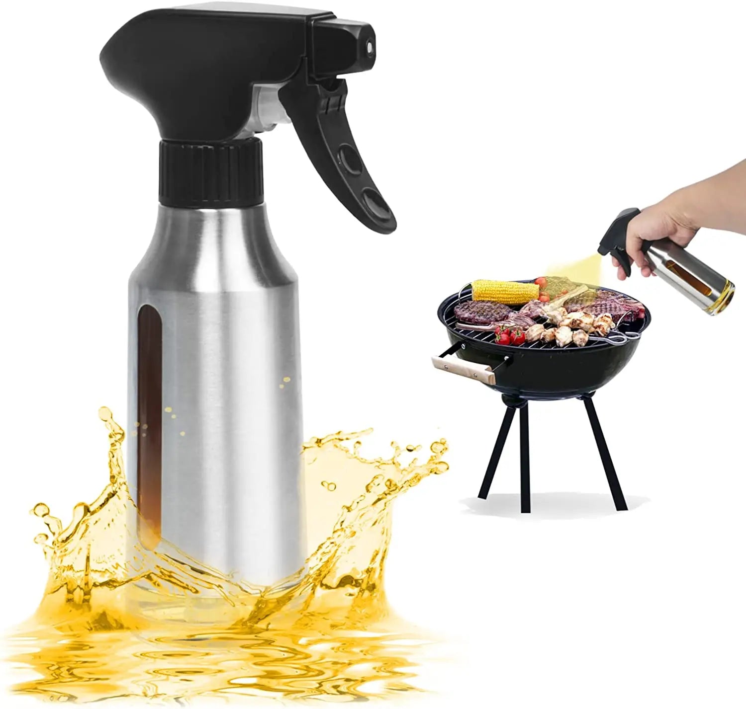 180ml Eco-Friendly Glass Olive Oil Dispenser Canola Spritzer Mister Everyday Cooking Oil Spray Bottle for Air Fryer Salad