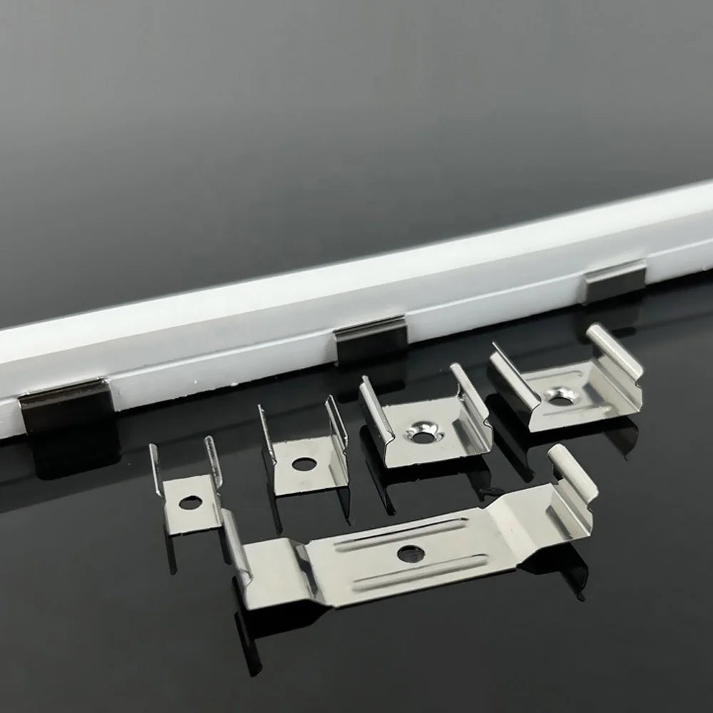 LED Neon Tube Fixed Clips Connector Flexible Strips Outdoor Stainless Steel Fixture 2835 Neon Lamp Tape Light Holder Accessories