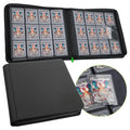 Custom 12 Pocket Zippered PU Leather Trading Card Binder 336 Pockets Toploader Photo Album for Baseball Trading Cards