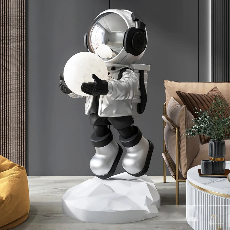 Buy FRP Resin Fiberglass Astronaut Figure Figura Astronaut Night Light for New Year's Day Decoration