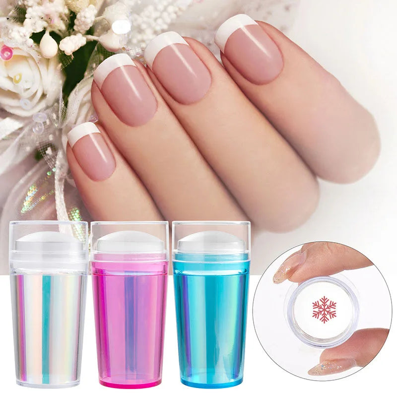 Wholesale Aurora Detachable French Nail Art Stamping Kit Nail Stamping Plate Silicone Nail Art Stamper With Scraper
