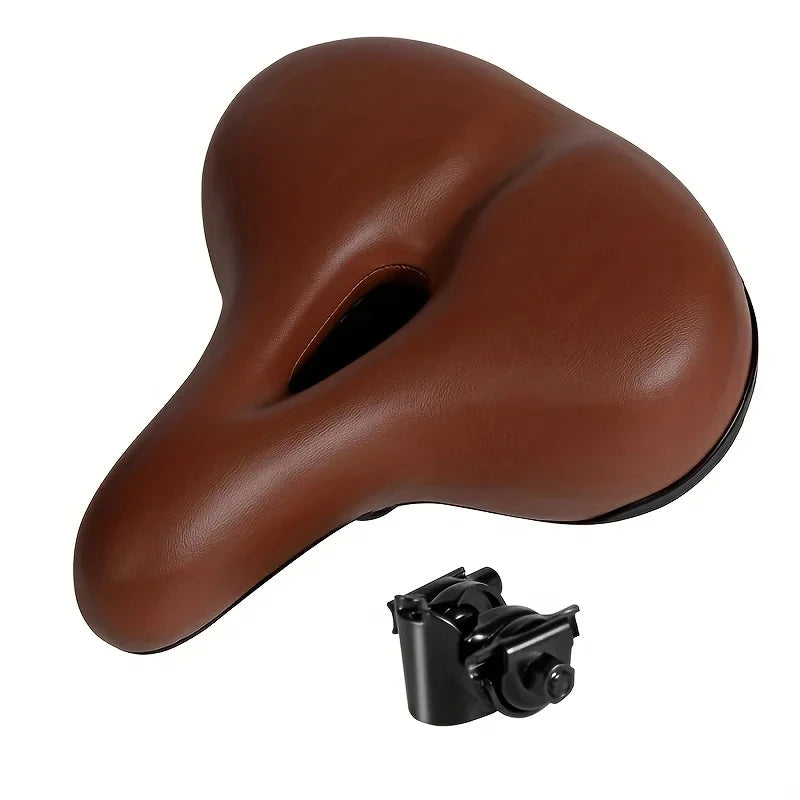 Comfortable & Breathable Bicycle Saddle Cushion Water-Resistant Dual Shock Absorbing MTB Mountain Road Bike Seat