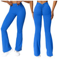 Womens Flare Leggings With Tummy Control V Back High Waist and Wide Leg Flare Yoga Pants