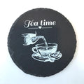 New Design Best Selling Stone Table Drinks Cup Natural Black Slate Coaster Home Decor Mats and Coasters Slate Coaster