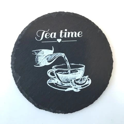 New Design Best Selling Stone Table Drinks Cup Natural Black Slate Coaster Home Decor Mats and Coasters Slate Coaster