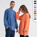 T Shirt for Men Long Sleeve Oversized 250gsm Cotton Wax Printing Street Style Custom Logo Batik Full Sleeve T-shirts