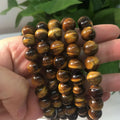 Natural Yellow Tiger Eye Bracelet Healing Stone Lucky Gift Car Decoration Crystal Bead Bracelet