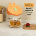 New Style Small Glass Lunch Box with Lid Cartoon-Style Food Storage Container Food Grade Fresh Baby Food Vacuum Model