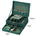 Wholesale Large Capacity Retro Flannel Cross Mirror Jewelry and Makeup Organizer Korean Style MTI-Layer for Cosmetics