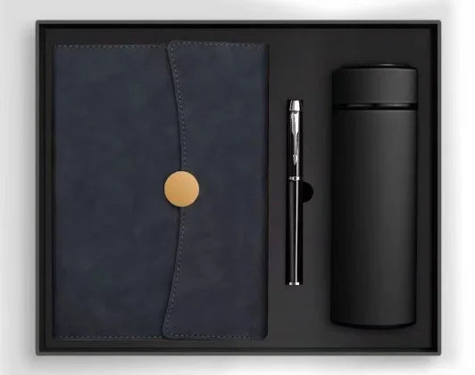 High-quality Business Office Formal Suit Set with logo Printing Insulated Cup Hand Luggage Gift and Notepad Set.