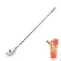 Customized 304 Stainless Steel Long Bar Spoons Silver Color 30cm Metal Bartender Cocktail Stirrer Stick
