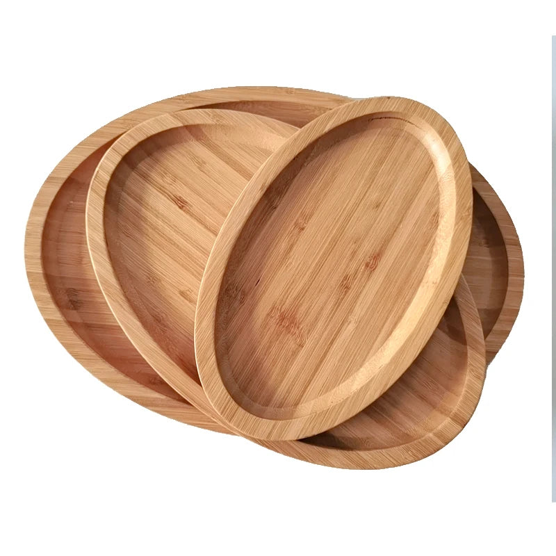 Custom Coffee Tea Table Wooden Tray square Large Food Serving Tray Platter Bamboo