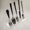 Clear Acrylic Fork Collection Display Stand Flatware Organizer Rack Acrylic Cutlery Holder