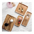 Acacia Wood Serving Trays Cheese Board Cake Appetizer Plates Kitchen Charcuterie Platter Rectangular Dessert Snack Tray