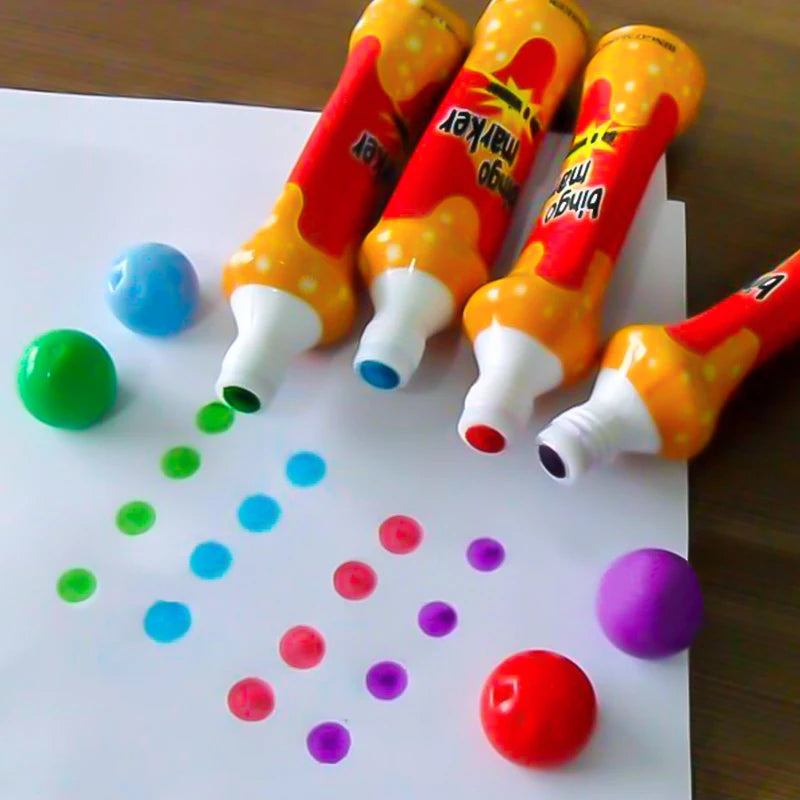 Hot Sale Bingo Dot Containers Soft Plastic Bottle Bingo Daubers for Bingo Game Card Game Dabbers Plastic Paint