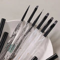 6 Acrylic Nail Pen Set Square Round Paint Pen Universal Nail Light Therapy Pen Smudge Brush Nail Art Brush Finger Drawing Tool